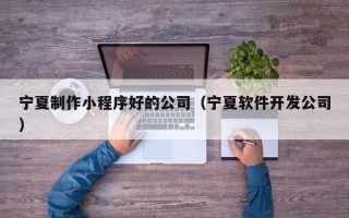 拉萨宁夏制作小程序好的公司（宁夏软件开发公司）